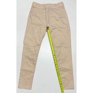 Bevy Flog Womens Beige‎ Pants Elastic Waist Casual Pull On Trousers Striped
